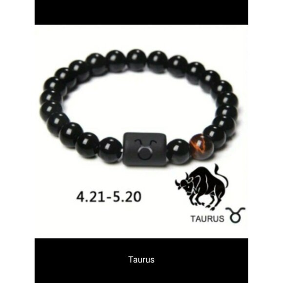 NWT - Taurus Tiger Eye Stone Bead Bracelet  (SKU 0119) - Picture 7 of 7